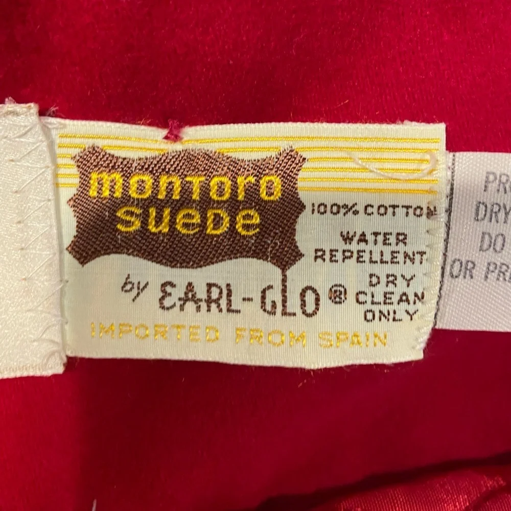 Vintage Betty Rose Montoro Suede by Earl Glo - 1970s Red Coat - READ Sz M